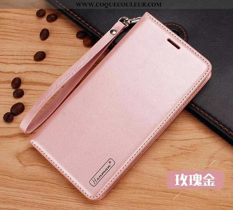 Étui Honor 20 Pro Cuir Véritable Protection, Coque Honor 20 Pro Portefeuille Téléphone Portable Rose