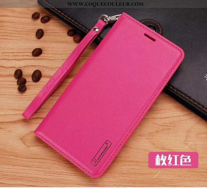 Étui Honor 20 Pro Cuir Véritable Protection, Coque Honor 20 Pro Portefeuille Téléphone Portable Rose