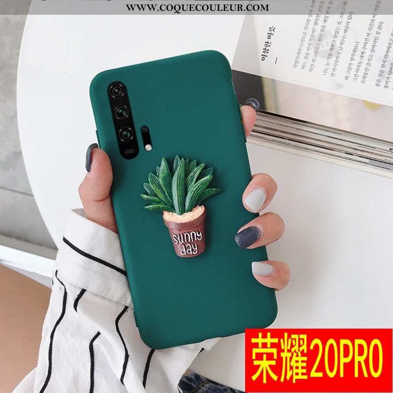 Coque Honor 20 Pro Personnalité Nouveau Fluide Doux, Housse Honor 20 Pro Tendance Incassable Verte