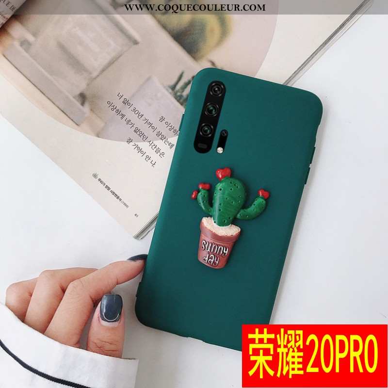 Coque Honor 20 Pro Personnalité Nouveau Fluide Doux, Housse Honor 20 Pro Tendance Incassable Verte