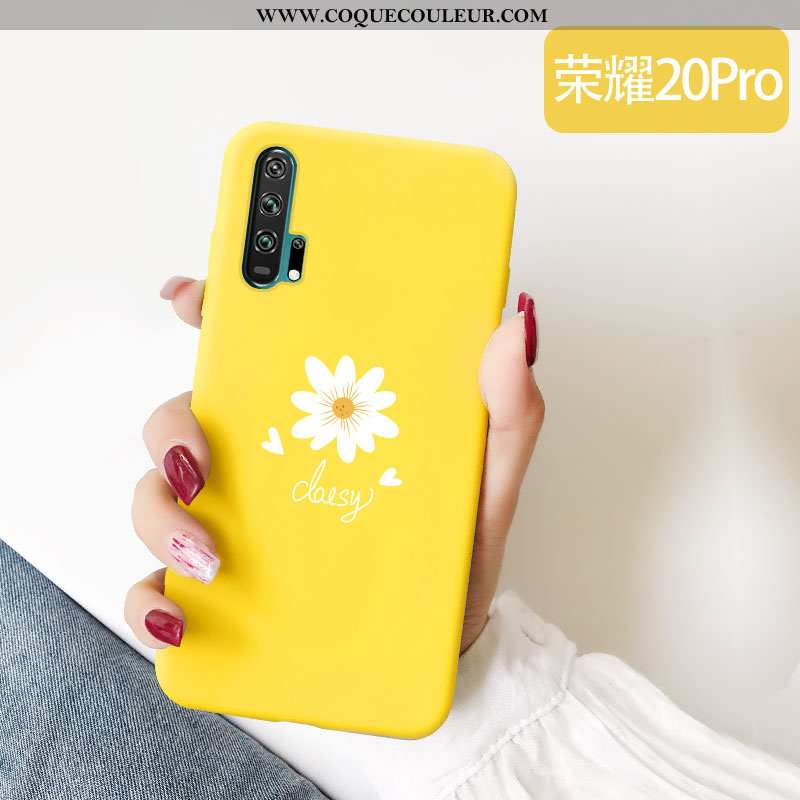 Coque Honor 20 Pro Mode Tout Compris Net Rouge, Housse Honor 20 Pro Protection Petite Marguerite Ros