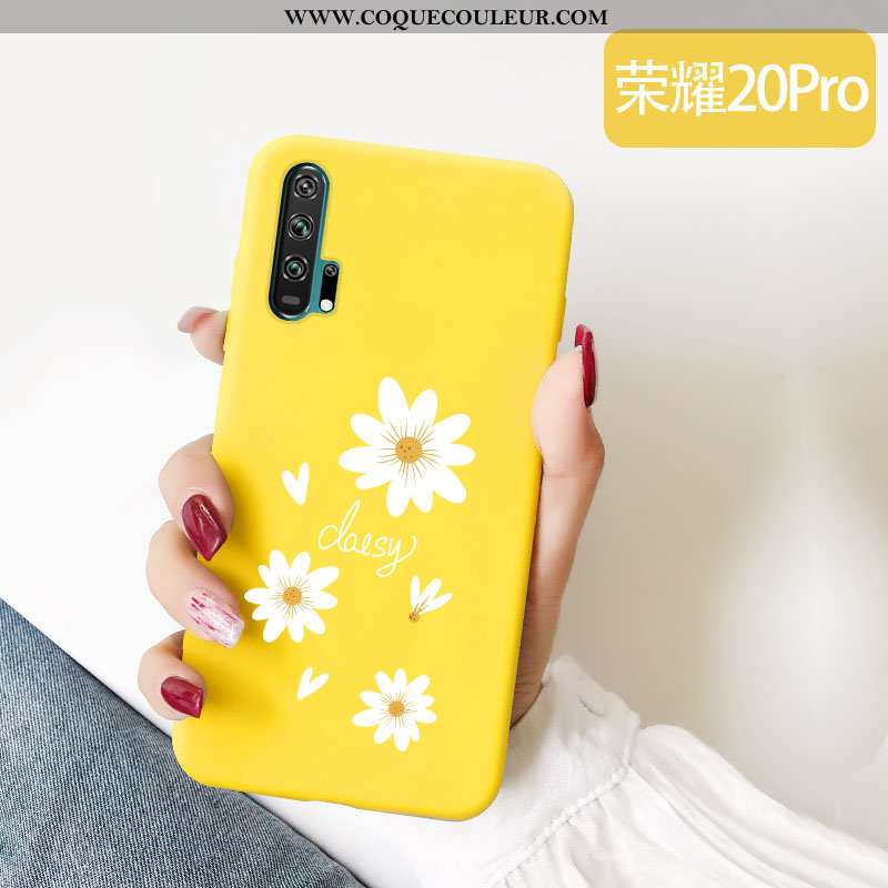 Coque Honor 20 Pro Mode Tout Compris Net Rouge, Housse Honor 20 Pro Protection Petite Marguerite Ros