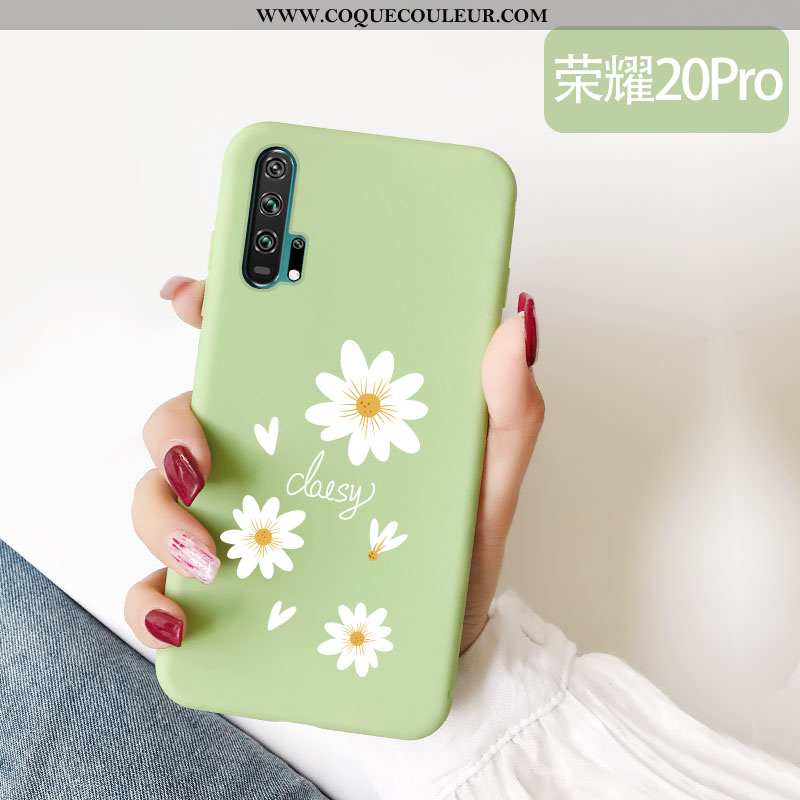 Coque Honor 20 Pro Mode Tout Compris Net Rouge, Housse Honor 20 Pro Protection Petite Marguerite Ros