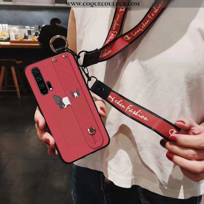 Housse Honor 20 Pro Personnalité Coque Fluide Doux, Étui Honor 20 Pro Dessin Animé Rouge