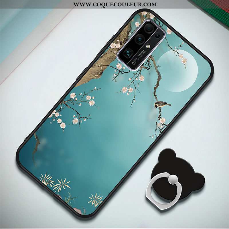 Housse Honor 30 Protection Nouveau Incassable, Étui Honor 30 Dessin Animé Coque Bleu Foncé