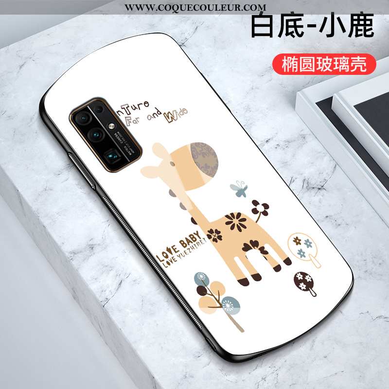 Coque Honor 30 Dessin Animé Net Rouge Incassable, Housse Honor 30 Charmant Blanche