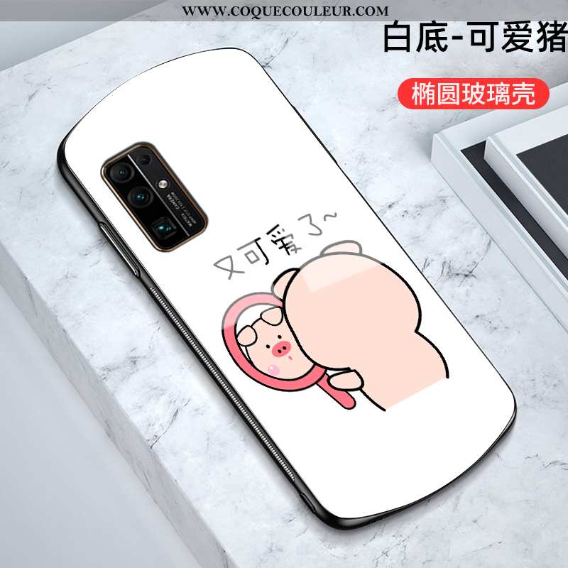 Coque Honor 30 Dessin Animé Net Rouge Incassable, Housse Honor 30 Charmant Blanche