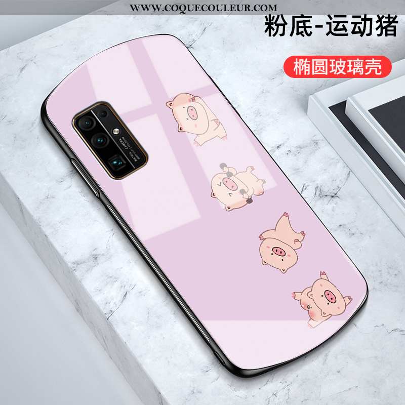 Coque Honor 30 Dessin Animé Net Rouge Incassable, Housse Honor 30 Charmant Blanche