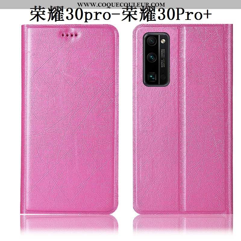 Étui Honor 30 Pro Cuir Coque, Coque Honor 30 Pro Protection Housse Rose