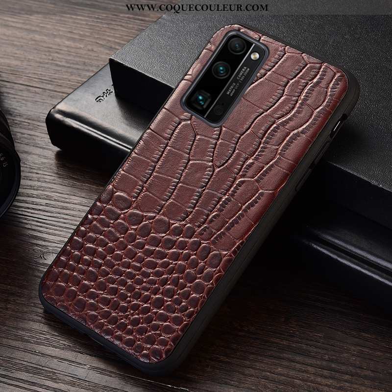 Housse Honor 30 Pro Cuir Véritable Incassable Protection, Étui Honor 30 Pro Modèle Fleurie Couvercle