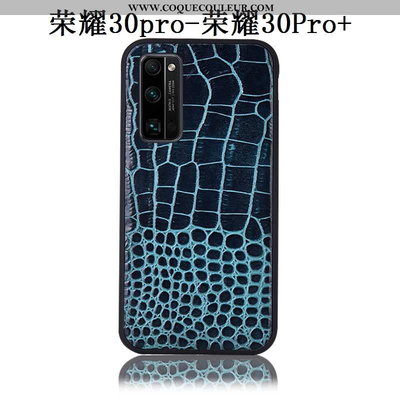 Housse Honor 30 Pro Cuir Véritable Incassable Protection, Étui Honor 30 Pro Modèle Fleurie Couvercle