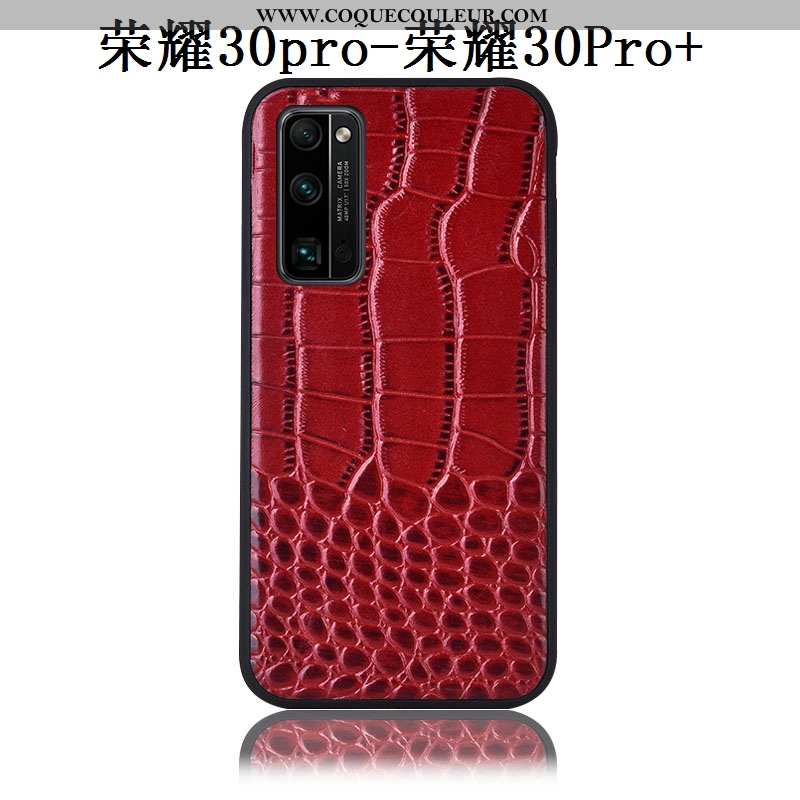 Housse Honor 30 Pro Cuir Véritable Incassable Protection, Étui Honor 30 Pro Modèle Fleurie Couvercle