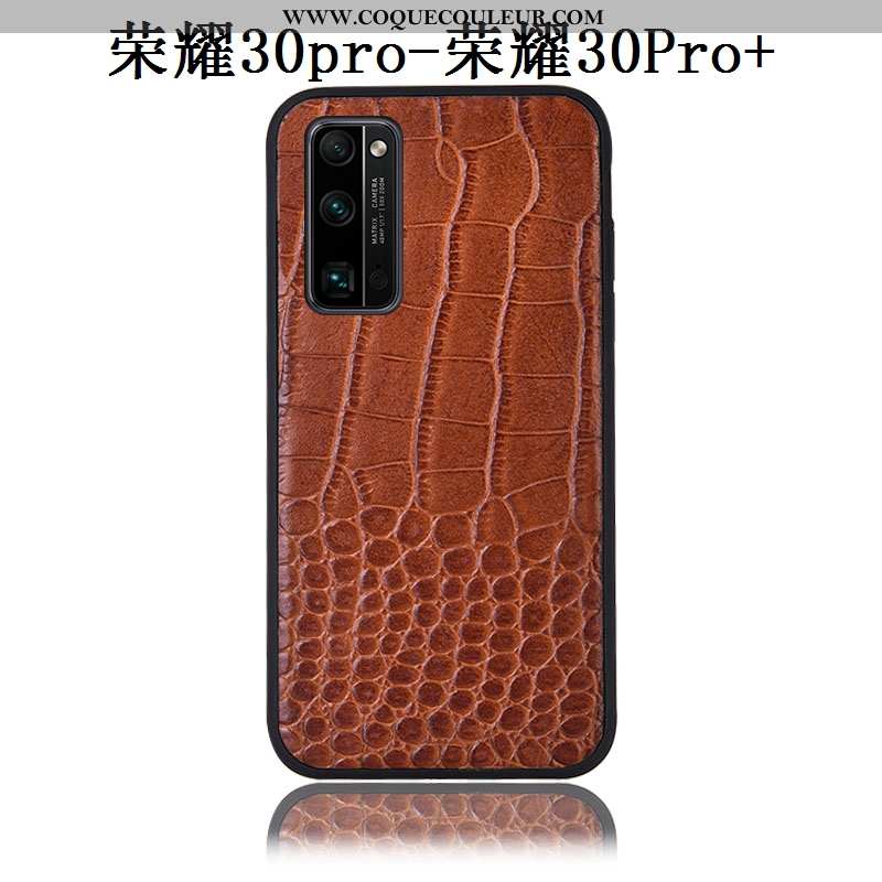 Housse Honor 30 Pro Cuir Véritable Incassable Protection, Étui Honor 30 Pro Modèle Fleurie Couvercle