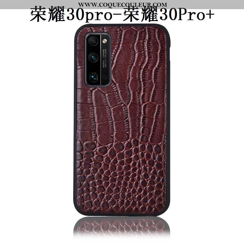 Housse Honor 30 Pro Cuir Véritable Incassable Protection, Étui Honor 30 Pro Modèle Fleurie Couvercle