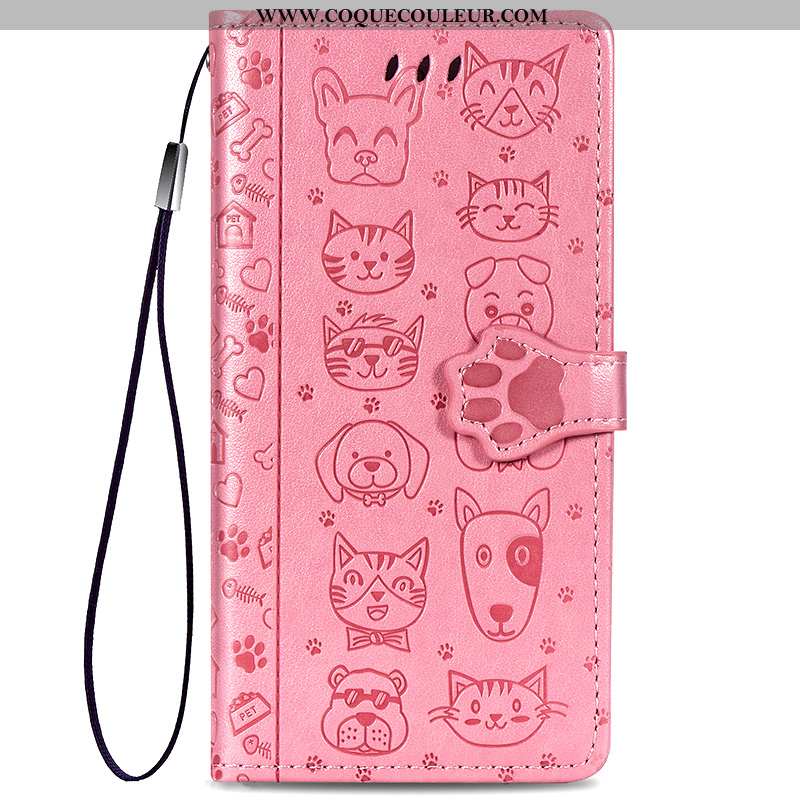 Housse Honor 30 Pro Cuir Coque Rose, Étui Honor 30 Pro Modèle Fleurie Protection Rose