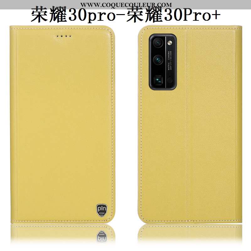 Housse Honor 30 Pro Modèle Fleurie Téléphone Portable Incassable, Étui Honor 30 Pro Protection Jaune