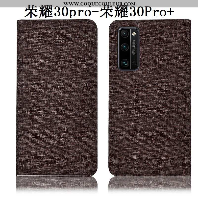 Housse Honor 30 Pro Cuir Incassable Gris, Étui Honor 30 Pro Protection Gris