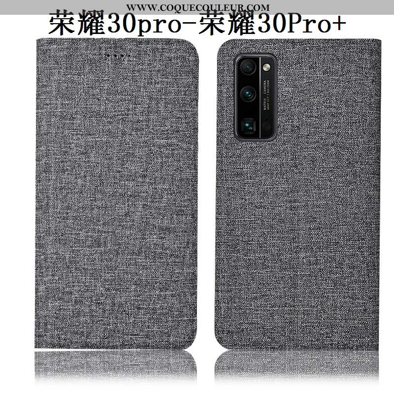 Housse Honor 30 Pro Cuir Incassable Gris, Étui Honor 30 Pro Protection Gris