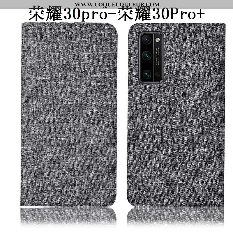 Housse Honor 30 Pro Cuir Incassable Gris, Étui Honor 30 Pro Protection Gris