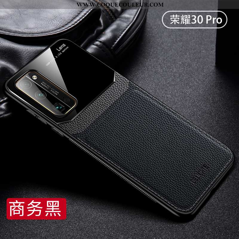 Étui Honor 30 Pro Cuir Téléphone Portable Étui, Coque Honor 30 Pro Silicone Noir