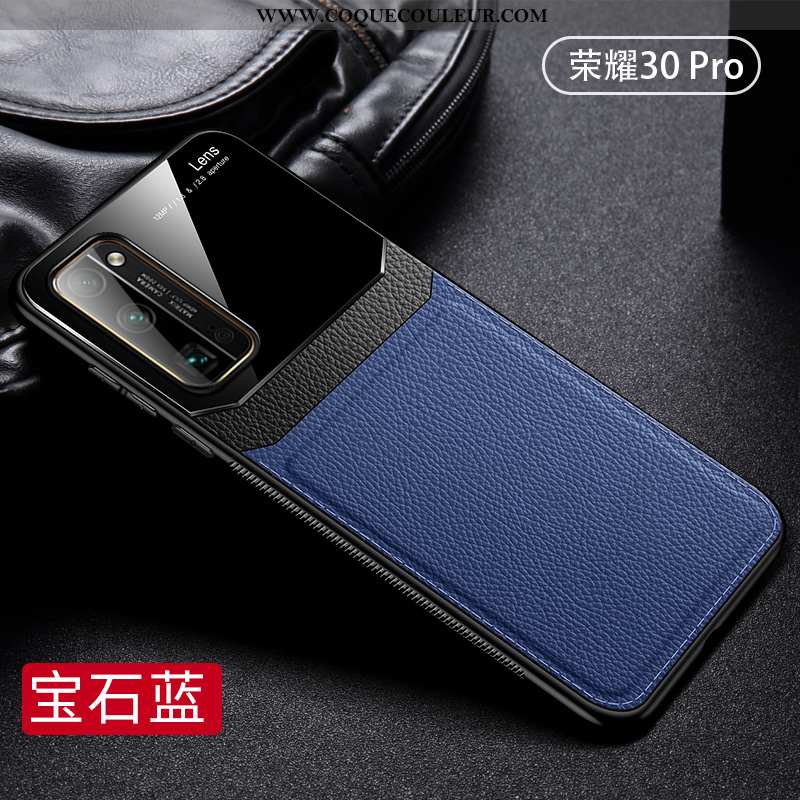 Étui Honor 30 Pro Cuir Téléphone Portable Étui, Coque Honor 30 Pro Silicone Noir