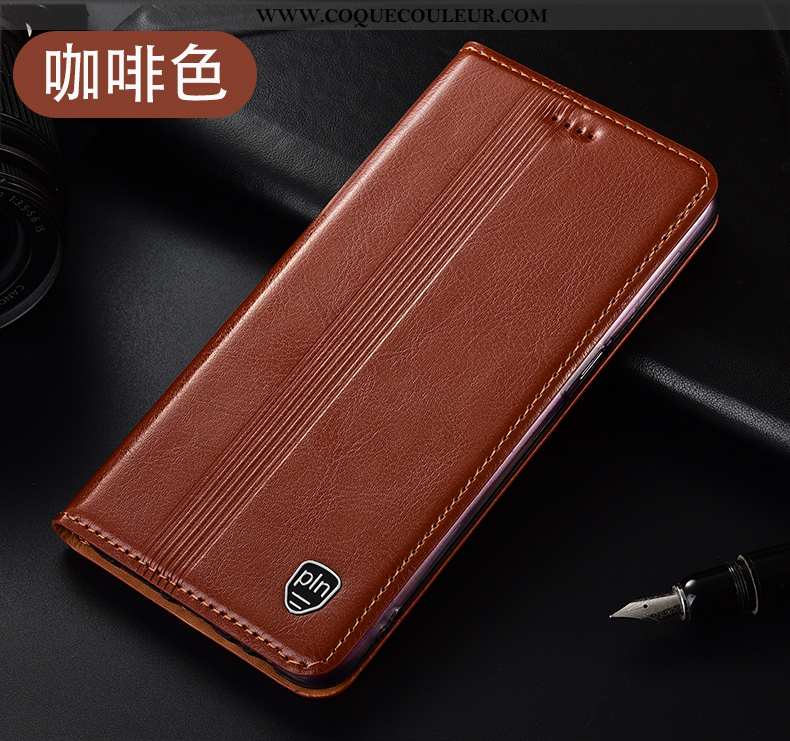 Housse Honor 30 Pro Cuir Véritable Incassable Coque, Étui Honor 30 Pro Protection Marron