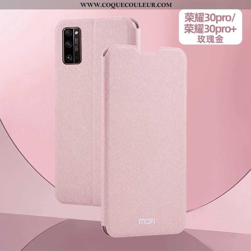 Étui Honor 30 Pro Protection Coque Étui, Honor 30 Pro Cuir Tout Compris Rose