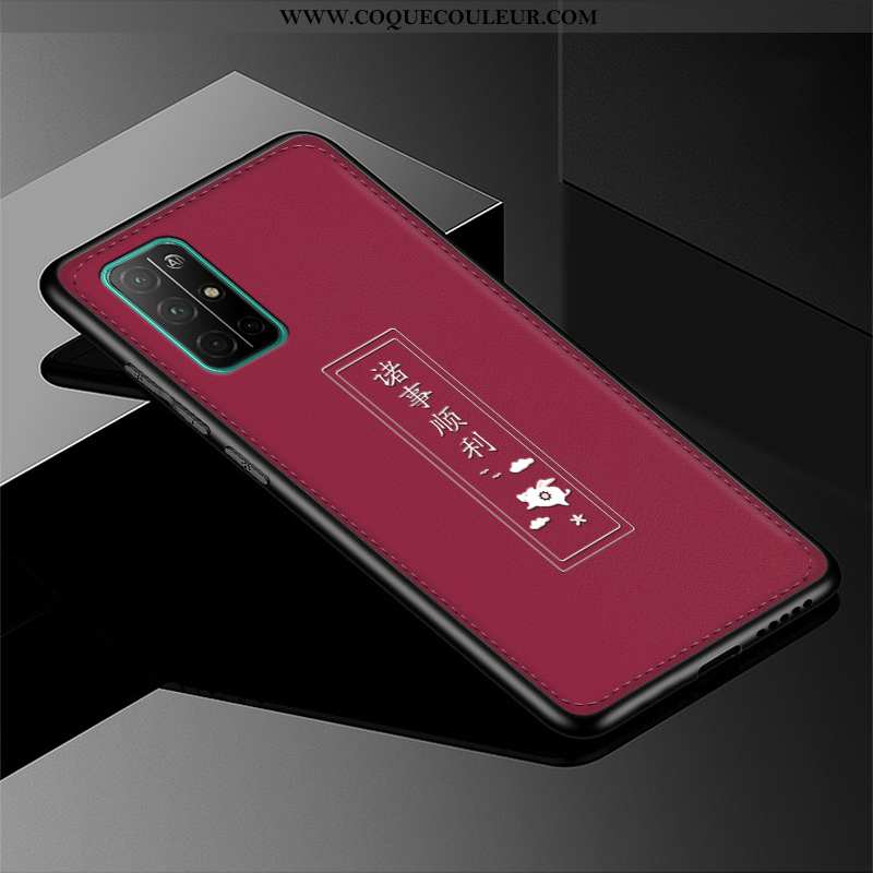 Housse Honor 30s Gaufrage Personnalité Nouveau, Étui Honor 30s Tendance Coque Rouge