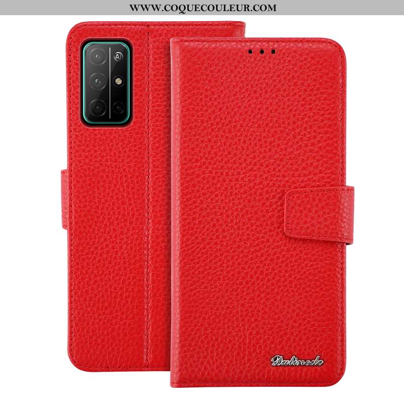 Étui Honor 30s Portefeuille Noir Coque, Coque Honor 30s Cuir Véritable Téléphone Portable