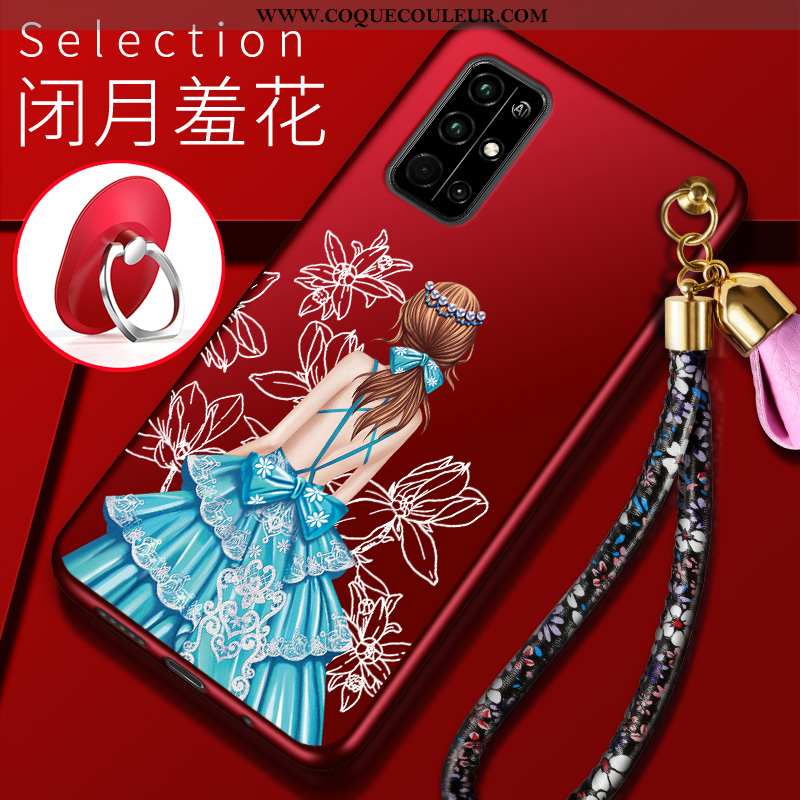 Étui Honor 30s Mode Charmant, Coque Honor 30s Protection Téléphone Portable Rouge