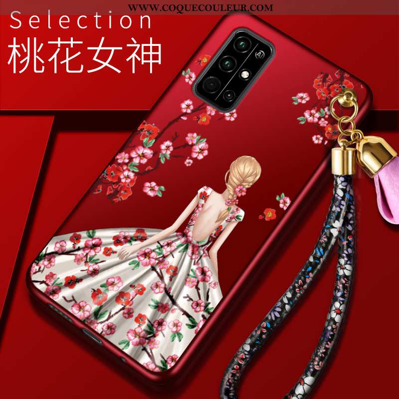 Étui Honor 30s Mode Charmant, Coque Honor 30s Protection Téléphone Portable Rouge