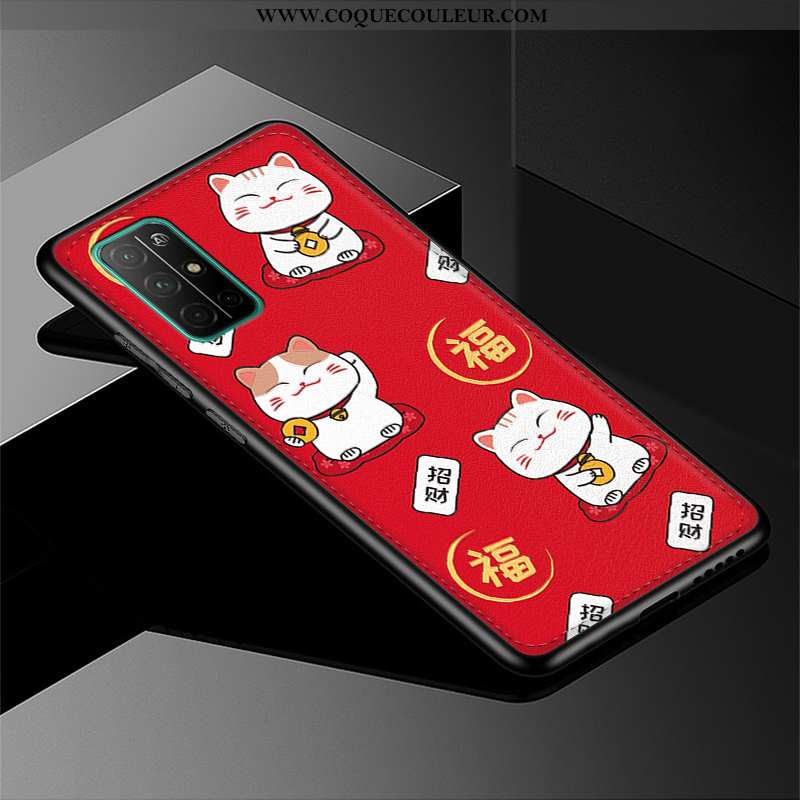 Coque Honor 30s Fluide Doux Tout Compris Étui, Housse Honor 30s Silicone Créatif Rouge