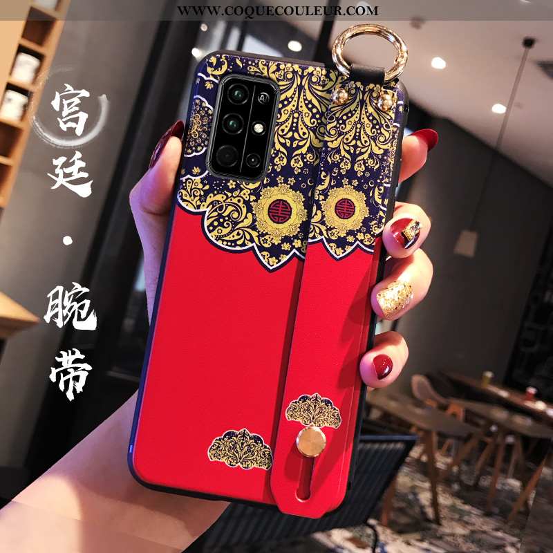 Coque Honor 30s Personnalité Étui Style Chinois, Housse Honor 30s Créatif Incassable Rouge