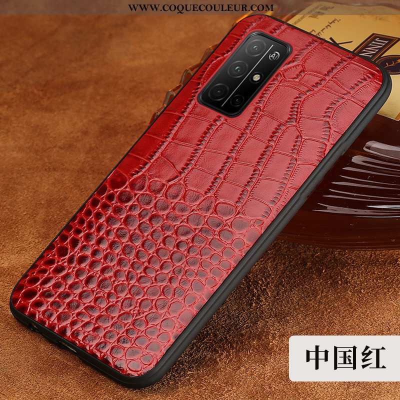 Étui Honor 30s Personnalité Business Cuir Véritable, Coque Honor 30s Créatif Tout Compris Noir