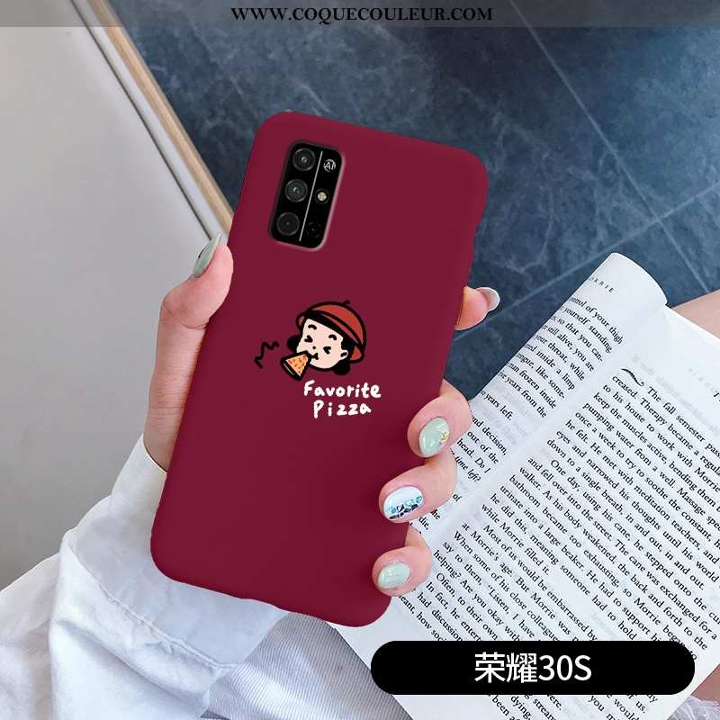 Coque Honor 30s Dessin Animé Personnalité Rouge, Housse Honor 30s Silicone Protection Rouge