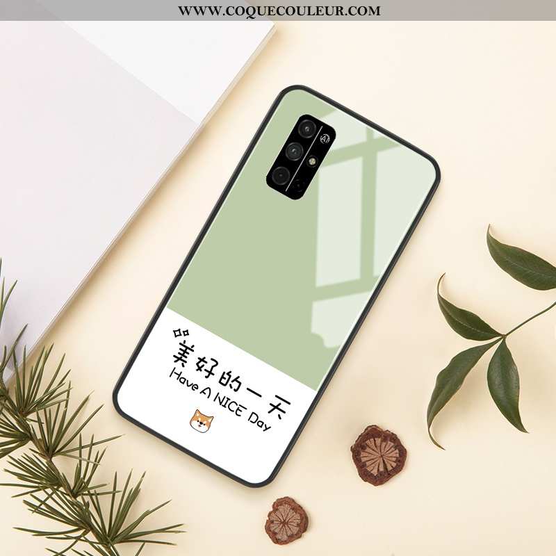 Housse Honor 30s Silicone Étui Vert, Honor 30s Protection Créatif Verte