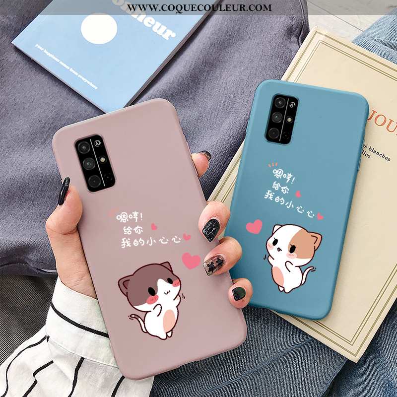 Coque Honor 30s Dessin Animé Bleu Étui, Housse Honor 30s Silicone Cœur