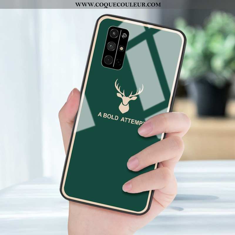 Housse Honor 30s Tendance Vert Étui, Étui Honor 30s Silicone Téléphone Portable Verte