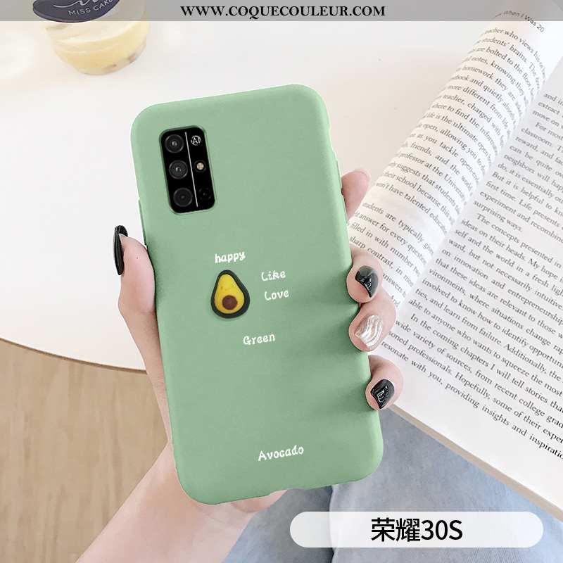 Étui Honor 30s Créatif Téléphone Portable Étui, Coque Honor 30s Silicone Protection Verte