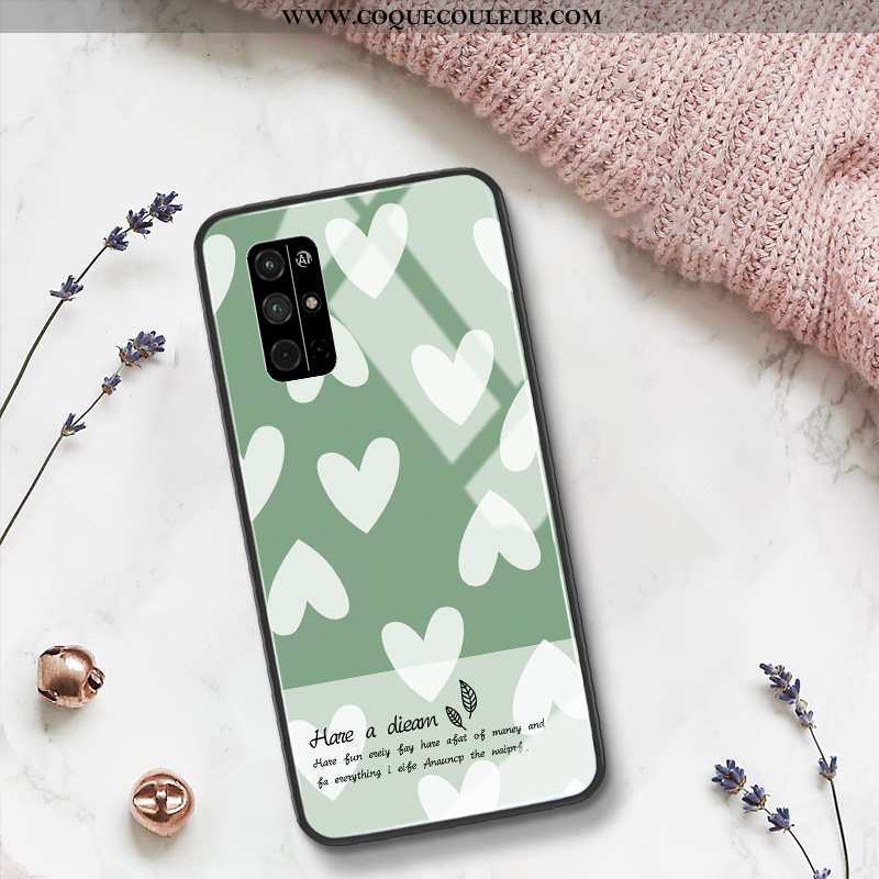 Étui Honor 30s Créatif Frais Petit, Coque Honor 30s Tendance Silicone Verte