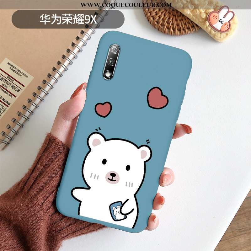 Étui Honor 9x Dessin Animé Bleu Téléphone Portable, Coque Honor 9x Charmant Incassable