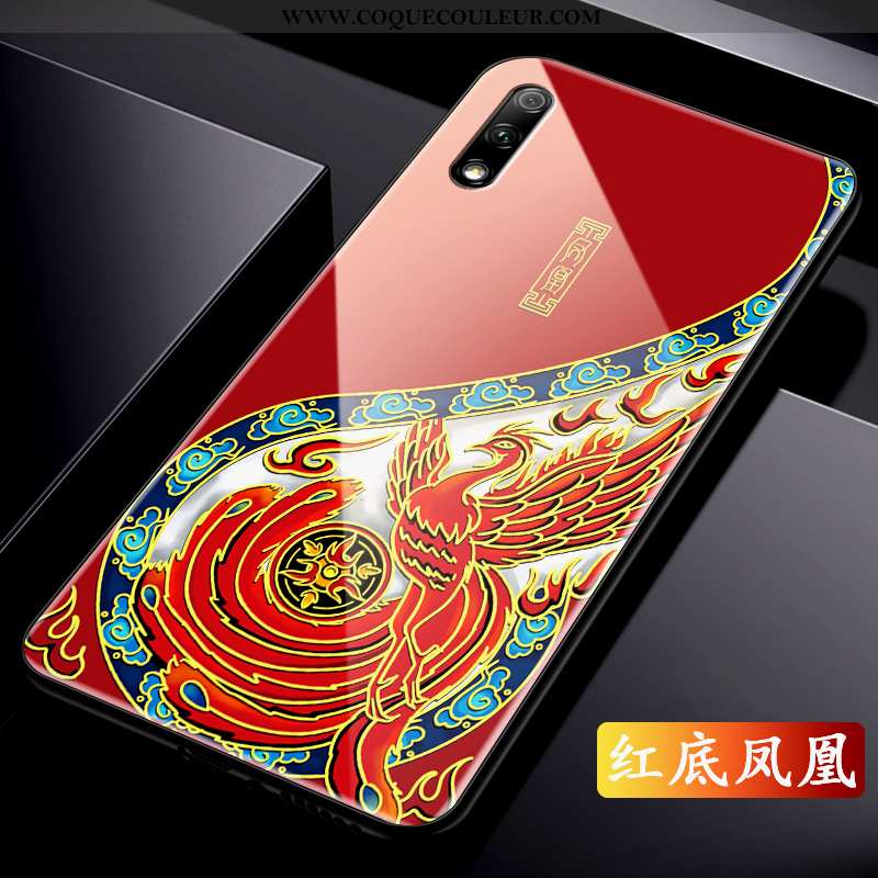 Étui Honor 9x Verre Tout Compris Tendance, Coque Honor 9x Personnalité Créatif Rouge