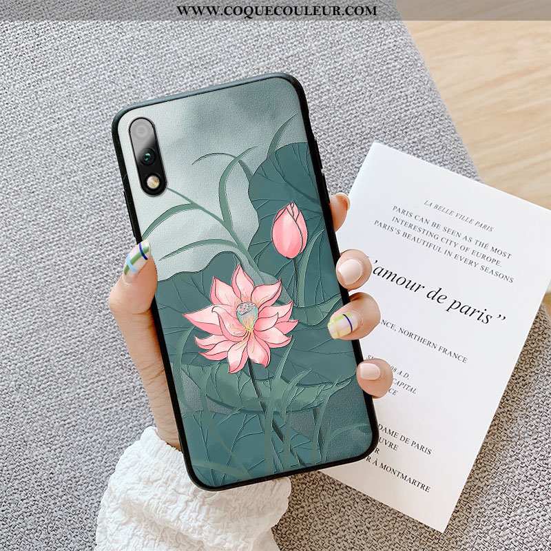 Coque Honor 9x Tendance Personnalité Jeunesse, Housse Honor 9x Protection Gaufrage Verte