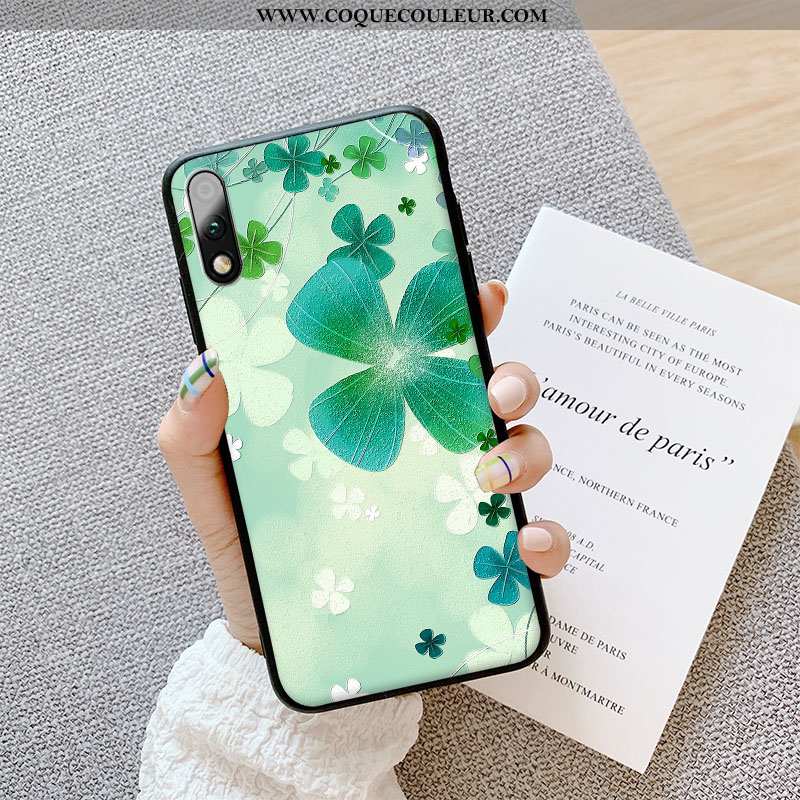 Coque Honor 9x Tendance Personnalité Jeunesse, Housse Honor 9x Protection Gaufrage Verte