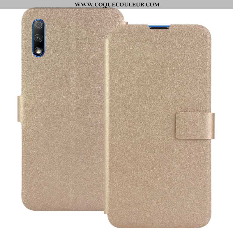 Coque Honor 9x Fluide Doux Cuir Étui, Housse Honor 9x Protection Incassable Doré