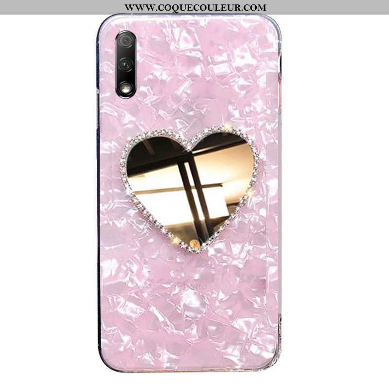 Coque Honor 9x Fluide Doux Rose Incruster Strass, Housse Honor 9x Silicone Tendance