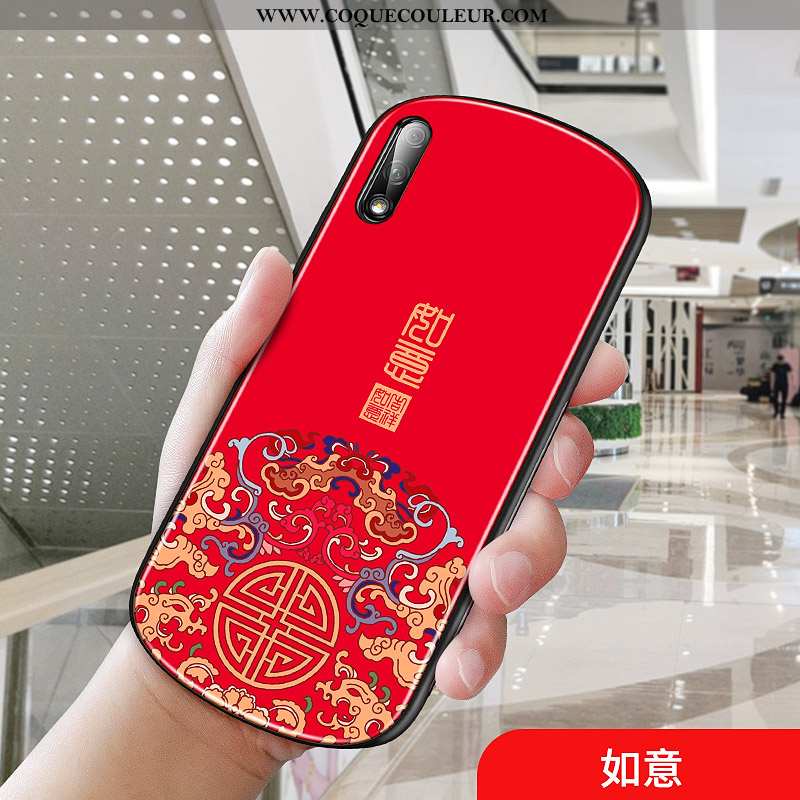 Housse Honor 9x Tendance Rat Net Rouge, Étui Honor 9x Protection Arc Verte