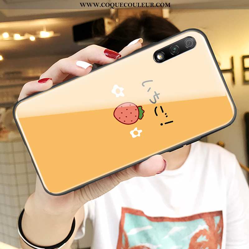 Coque Honor 9x Tendance Dessin Animé Incassable, Housse Honor 9x Fluide Doux Silicone Jaune