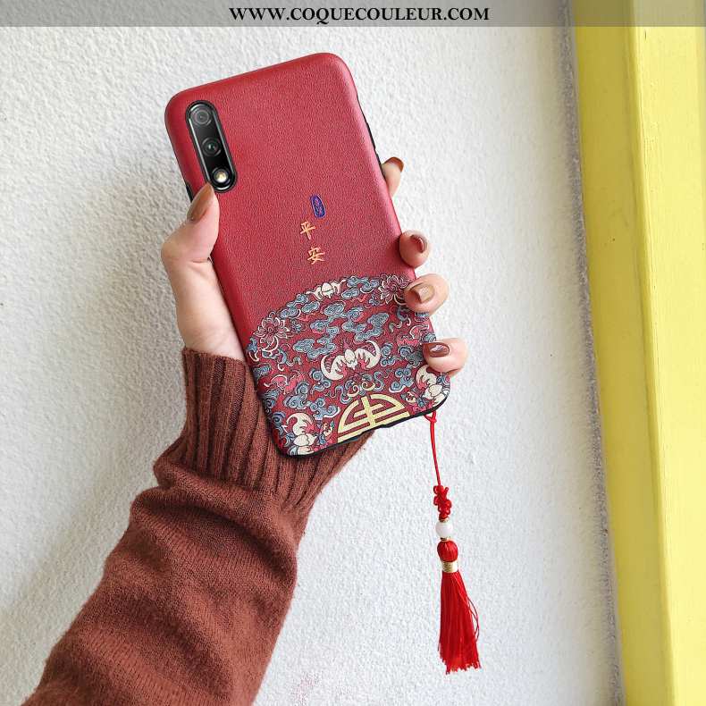 Coque Honor 9x Tendance Gaufrage Nouveau, Housse Honor 9x Fluide Doux Téléphone Portable Rouge