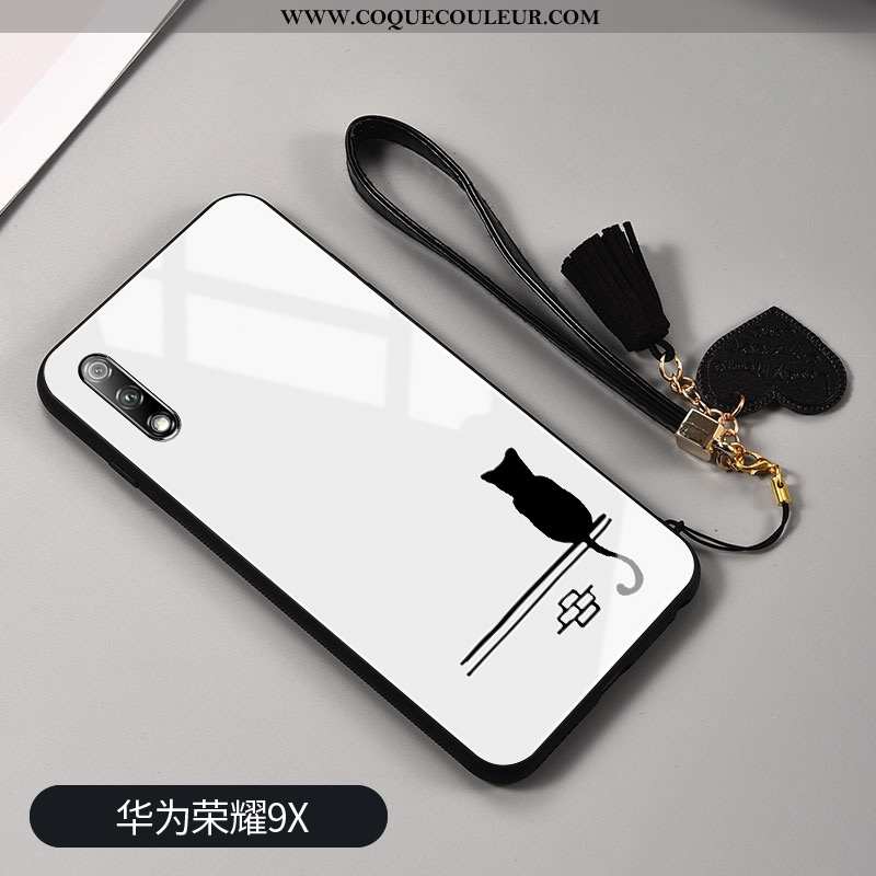 Coque Honor 9x Protection Charmant Blanc, Housse Honor 9x Verre Tout Compris Blanche